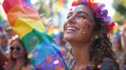 A community center hosting a Pride Month celebration