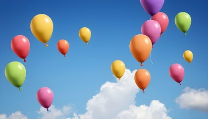 A whimsical background with colorful balloons floa upscaled_7