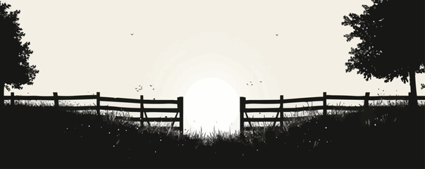 Gate | Minimalist and Simple Silhouette - Vector illustration