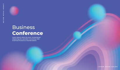 Flat Abstract Shape Business Template Design