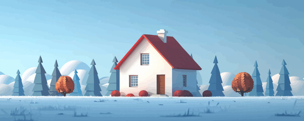 House construction vector flat minimalistic isolated illustration