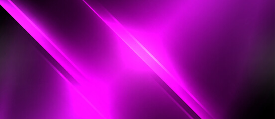 Obraz premium Neon dynamic diagonal light rays background. Techno digital geometric concept design for wallpaper, banner, presentation, background