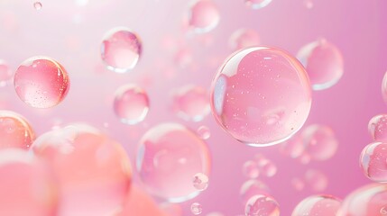 Abstract bubble on pink background