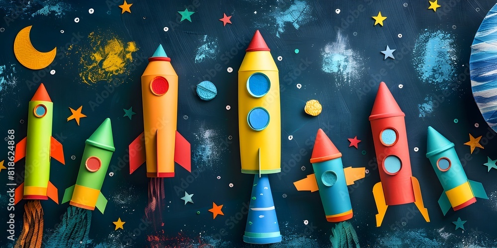 Poster launching imaginations a model rocket workshop series exploring space and flight dynamics