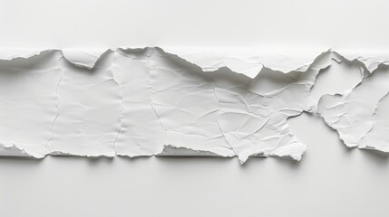 Ripped paper tear isolated on white background Generative AI