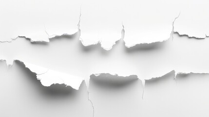 Obraz premium Ripped paper tear isolated on white background --ar 16:9 Job ID: d11c102d-63c4-4680-a689-9d729eb10760