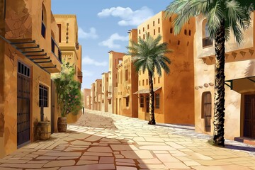 arabic city scene in generative ai