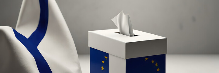 European elections June 9, 2024. EU political elections campaign banner with blue background. EU Elections 2024. EU stars with European flag,