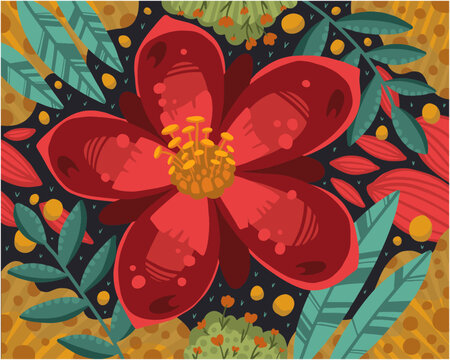 Floral background pattern
