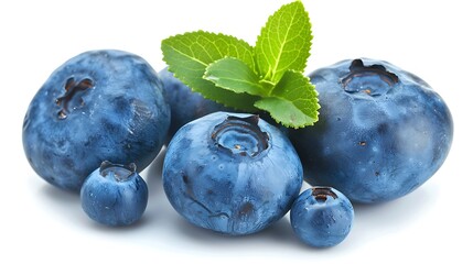 blue berry on white background.
