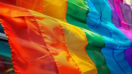 The rainbow flag is a symbol of the LGBTQ+ community. It is a colorful and vibrant flag that represents the diversity of the community and the pride that its members feel.