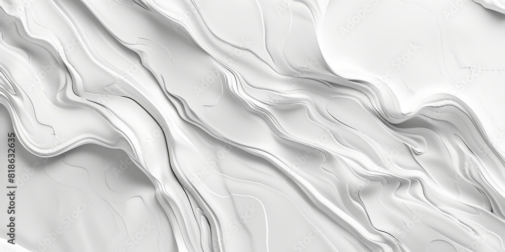 Poster white backdrop with white line resembling a wave. subtle wave motif concept