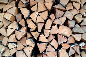 Stack of wood logs