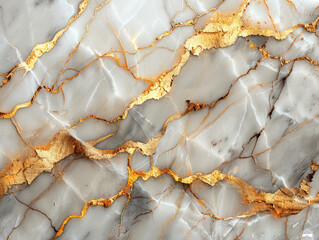 Gold and white marble with golden veins. Created with Ai