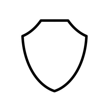 recommend clip art: shield protection outline icon. black shield frame icon sign isolated on white transparent background
