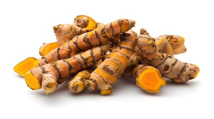Turmeric isolated on white background