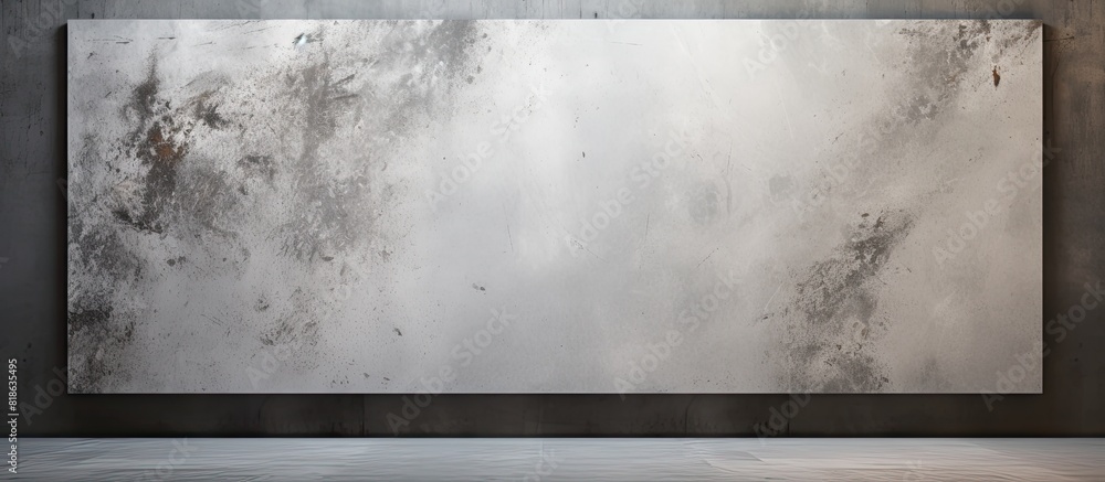 Poster banner copy space image with a marble texture board placed on a light dark and gray abstract cement 