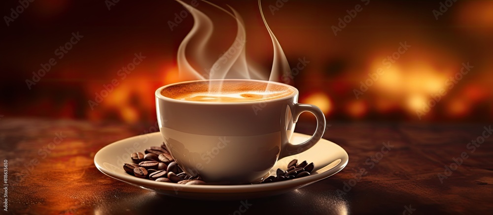 Poster Enjoy your coffee break with a refreshing cup of espresso Take a moment to relax and recharge while savoring the rich aroma of the coffee. Creative banner. Copyspace image