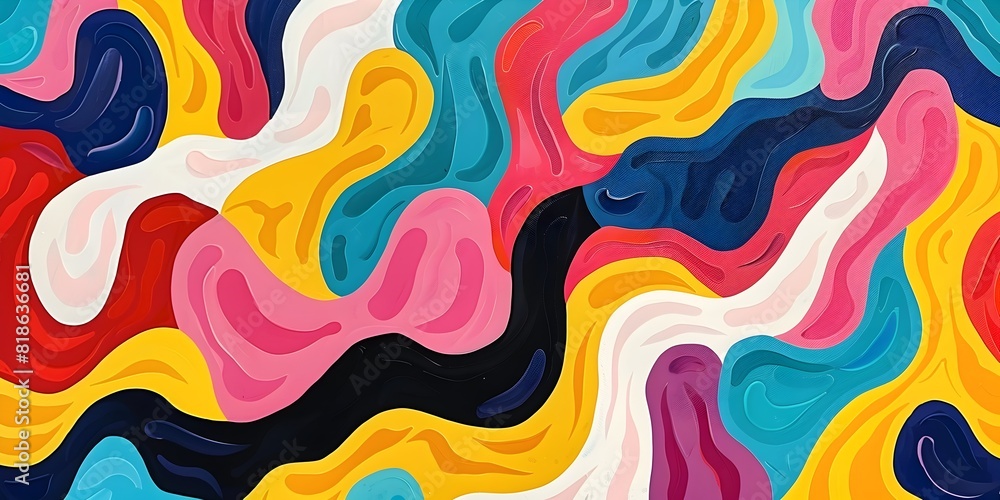 Poster Captivating Abstract Patterns Invoke Psychological Allure Exploring the Design Principles Behind the Aesthetic Appeal of Fluid Colorful Visuals