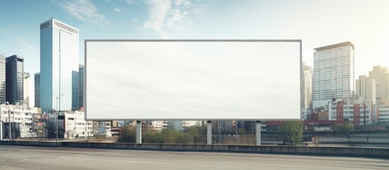 A spacious city billboard with ample copy space image