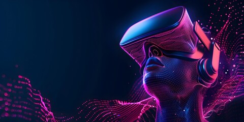 Immersive Virtual Reality Journey Through a Captivating 3D Abstract Pattern Landscape