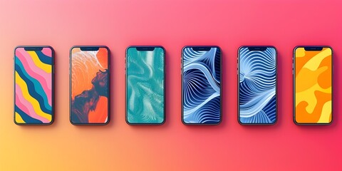 Customizable Abstract Patterns for Digital Device Interfaces Vibrant and Minimalist Designs for Personalized Tech Aesthetics