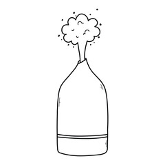Aroma diffuser vector doodle illustration isolated on a white background.