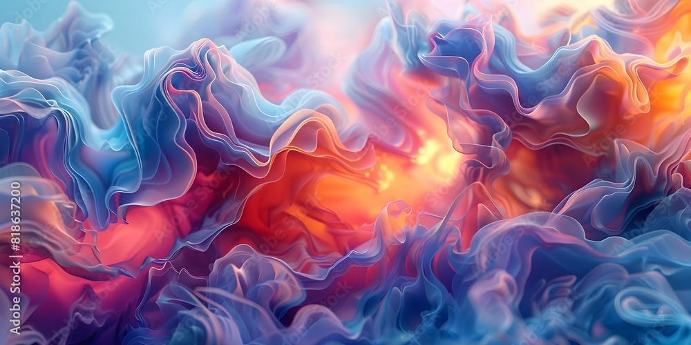 Poster captivating fluid motion exploring the boundless realms of digital expression