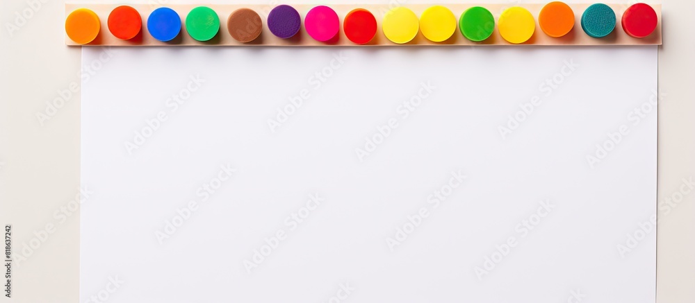Poster a multi colored pin decorates the blank note providing a vibrant and visually appealing copy space i
