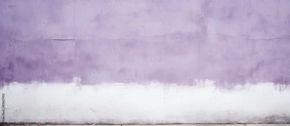 Poster A horizontal picture of a purple and white stucco wall with a concrete texture in the background creates a copy space image