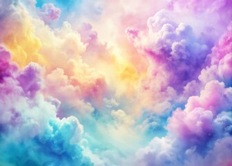 Fototapeta premium rainbow cloud background with pastel colored