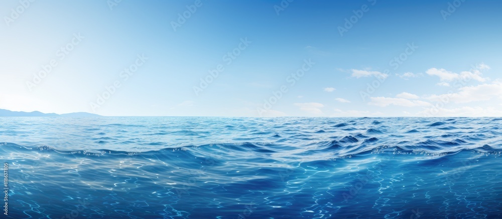 Poster a serene copy space image featuring a stunning and uncomplicated water backdrop