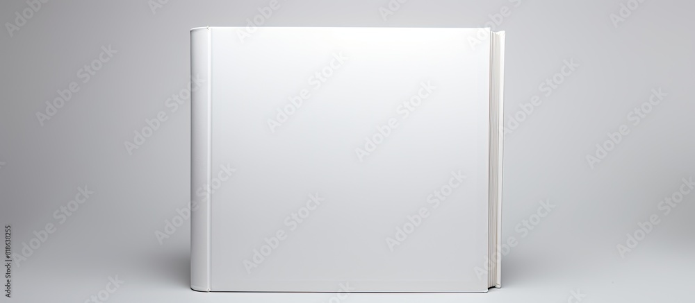 Poster a white background with a blank book allowing space for images or text. creative banner. copyspace i