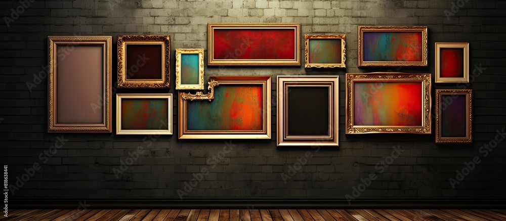 Poster the image portrays a concept of a photo frame gallery with a decorative border. creative banner. cop