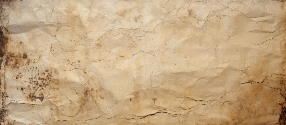 Poster a copy space image of a distressed paper background with grunge crumpled wrinkled and creased textur