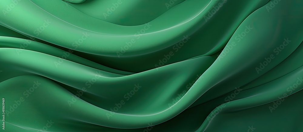 Fototapete Abstract background with a green fabric texture perfect for using as an empty template Copy space image