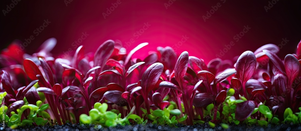 Poster red amaranth microgreens a superfood with a vibrant appeal create a captivating healthy food concept