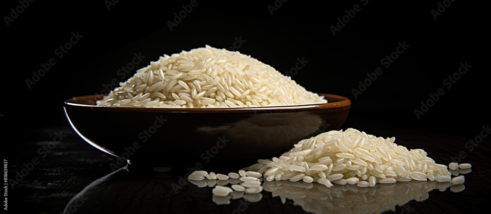 Poster an isolated copy space image of rice set against a black background