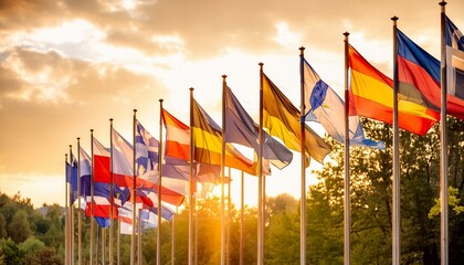 Winds of Europe: A Display of National Flags