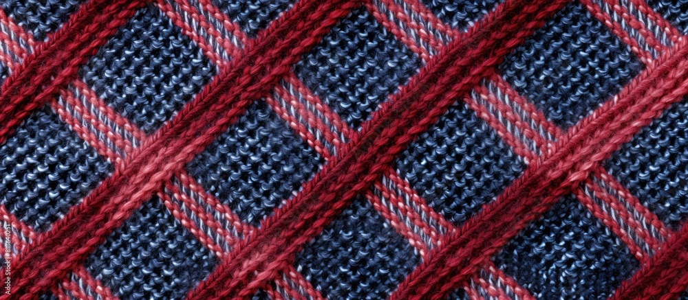 Poster A knitted plaid serving as a background specifically for a copy space image