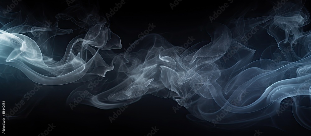Leinwandbilder an abstract dark background with white smoke creating a copy space image