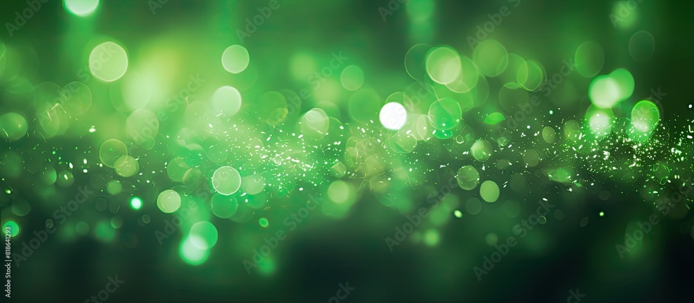 Leinwandbilder a vibrant and mesmerizing image of green lights with a beautiful bokeh effect perfect for filling in