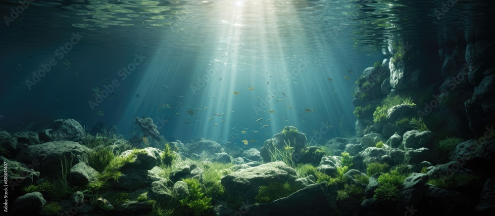 Poster Copy space image of a serene underwater setting