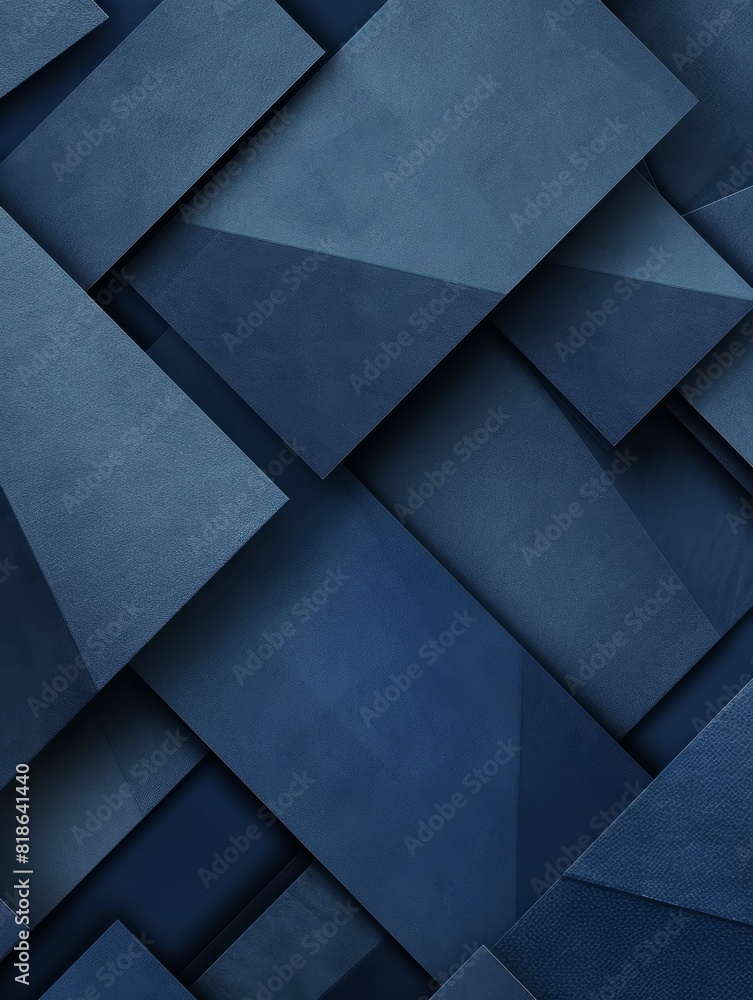 Poster Navy Blue abstract color paper geometry composition background with blank copy space for design geometric pattern.