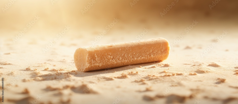 Aufkleber There is a vibrant wooden ice cream stick placed in an area specifically designated for adding additional content or images