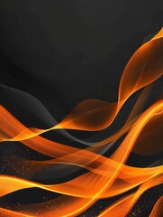 orange black waves , color gradient rough abstract background shine bright light and glow template empty space , grainy noise grungy texture on transparent background cutout