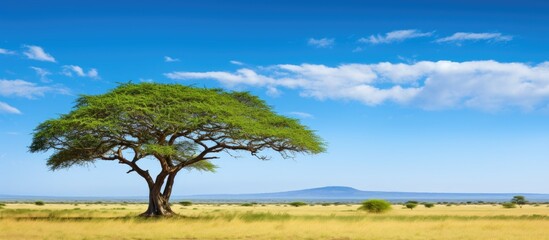 Copy space image of an acacia tree