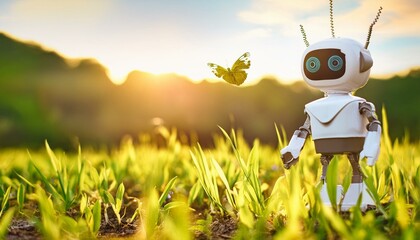 Adventures in Nature: The Robot's Curious Exploration