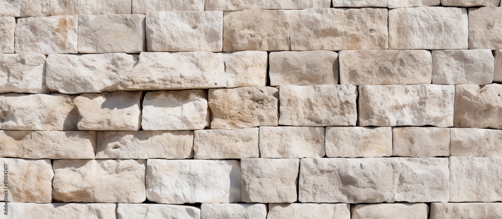 Poster the limestone wall displays a captivating textured pattern creating an engaging visual appeal perfec