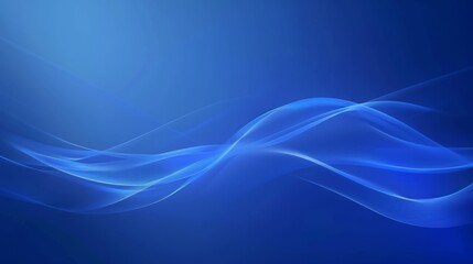 Elegant Blue Background with Central Smoke Wave Stylish Design